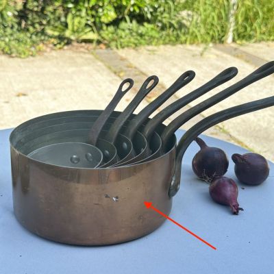 Ковш медный 2,8 л с чугунной ручкой