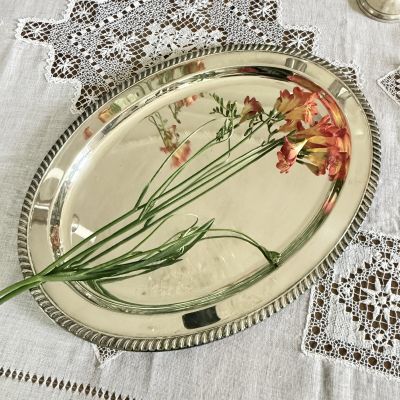 Поднос 55 см Fleuron Christofle Франция серебрение