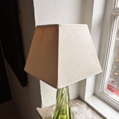 Абажур бежевый 20 см ткань рогожка