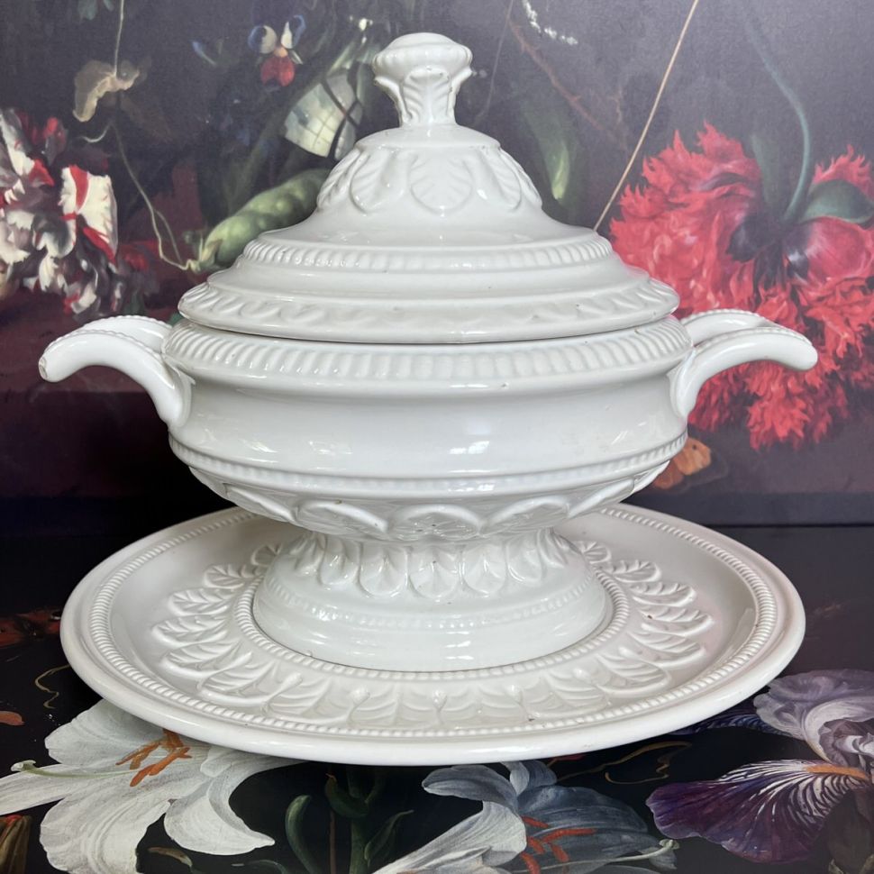 Супница на блюде Франция 1890 гг, 3 л набор 