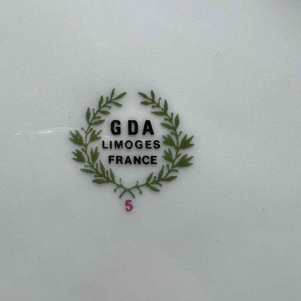 Тарелка Limoges Рыбы 24 см фарфор Франция