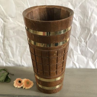 Ведро кадка дерево и латунные кольца