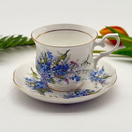 Кофейная пара Crown Collection Незабудки 175 мл Англия