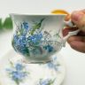 Кофейная пара Crown Collection Незабудки 175 мл Англия