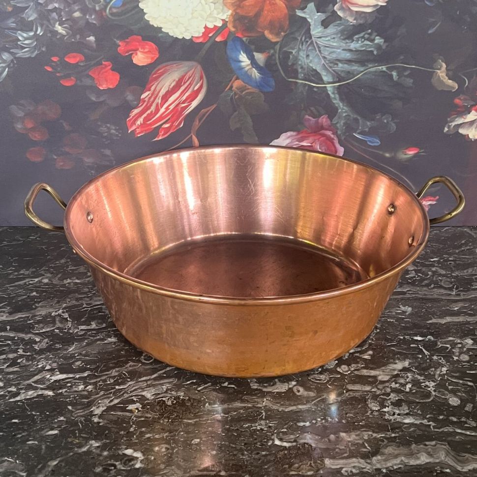 Таз для варенья 37 см медь латунь