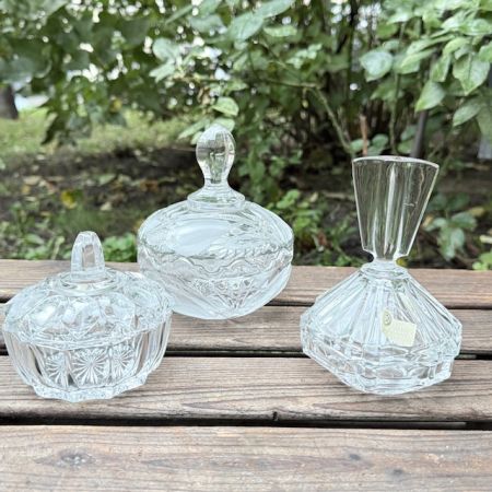 Шкатулка икорница Echt. Bleikristall 13 см Германия