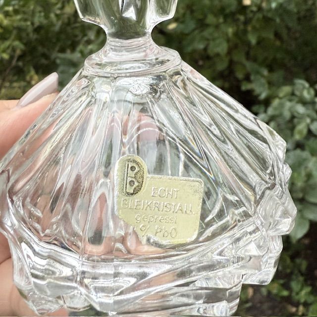 Шкатулка икорница Echt. Bleikristall 13 см Германия