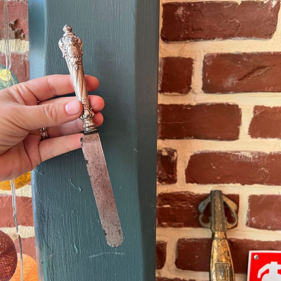 Нож столовый 21 см серебро Франция