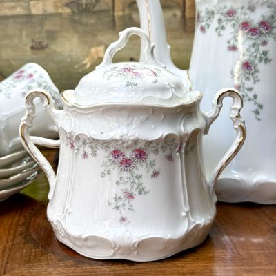 Сахарница Carl Tielsch 14 см фарфор Германия 1900 гг.