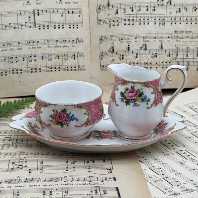 Блюдо сахарница молочник Royal Albert Lady Carlyle набор 3 предмета Англия 