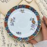 Блюдце Limoges MF 14 см фарфор Франция конец 19 в. 
