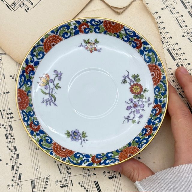 Блюдце Limoges MF 14 см фарфор Франция конец 19 в. 