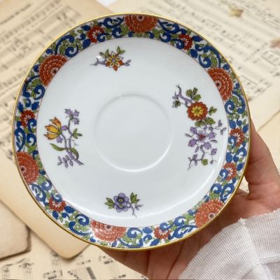 Блюдце Limoges MF 14 см фарфор Франция конец 19 в.