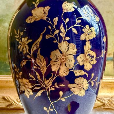 Ваза Limoges Castel 25 см фарфор позолота Франция