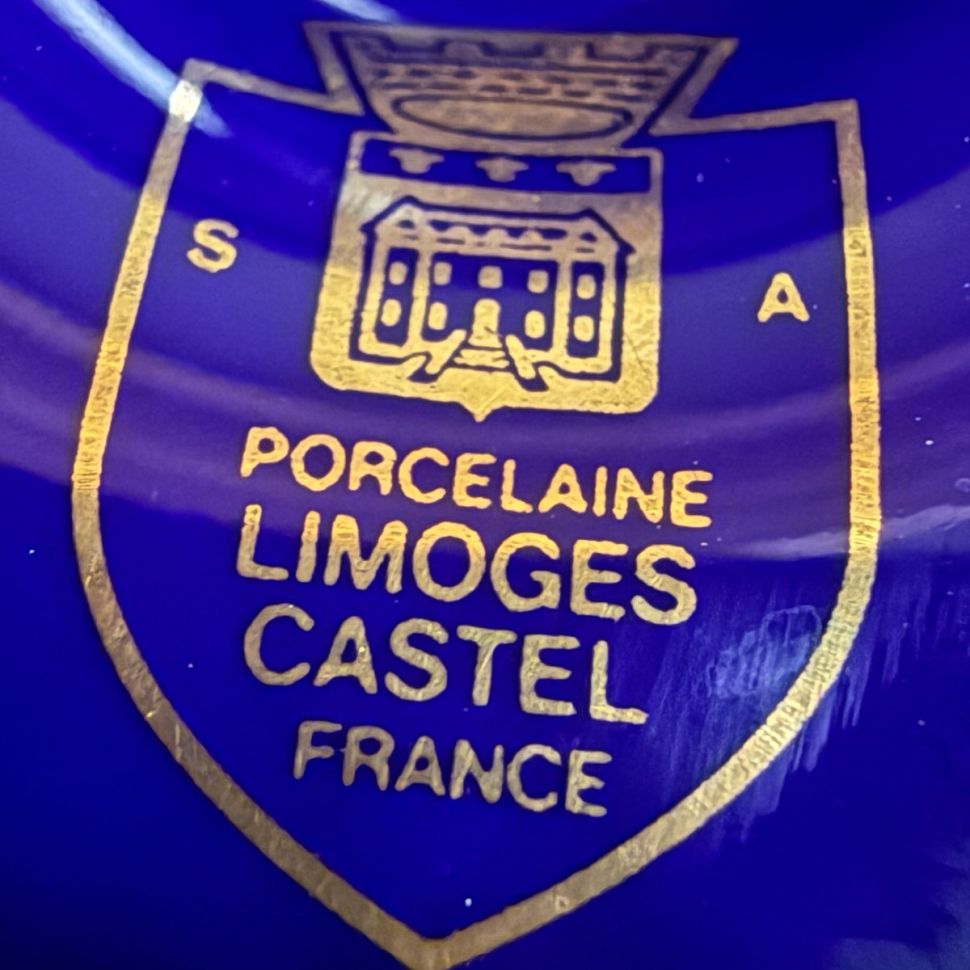 Ваза Limoges Castel 25 см фарфор позолота Франция