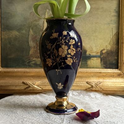 Ваза Limoges Castel 25 см фарфор позолота Франция