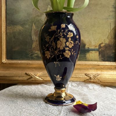 Ваза Limoges Castel 25 см фарфор позолота Франция