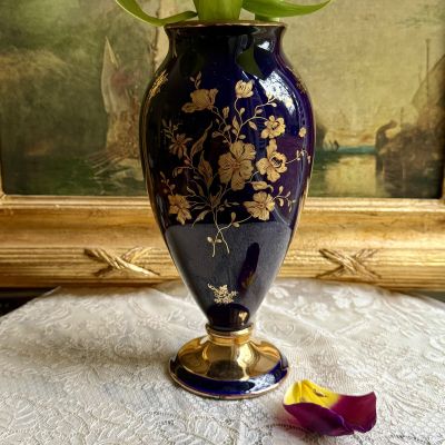 Ваза Limoges Castel 25 см фарфор позолота Франция