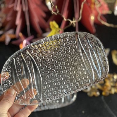 Блюдо Pukeberg 21 см хрусталь Швеция  