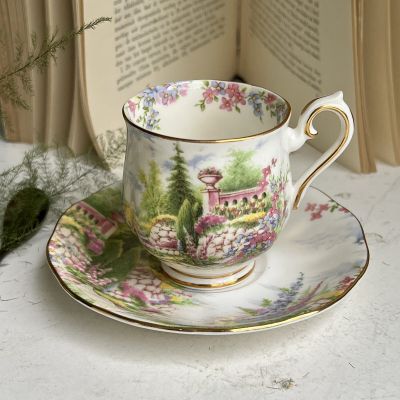 Кофейная пара Royal Albert Kentish Rockery 130 мл 1950 гг