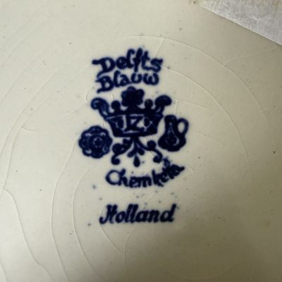 Тарелка блюдо Delfts 39 см Голландия ручная работа