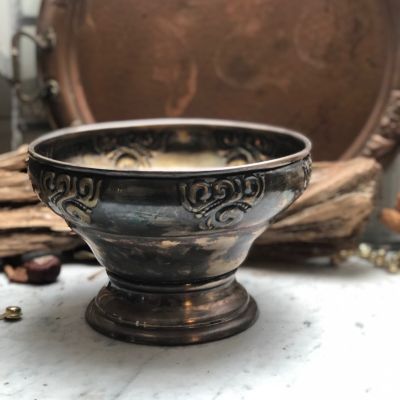 Кашпо ваза 22 см мельхиор