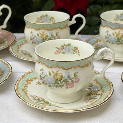 Чайная пара Royal Canterbury green 180 мл Англия фарфор