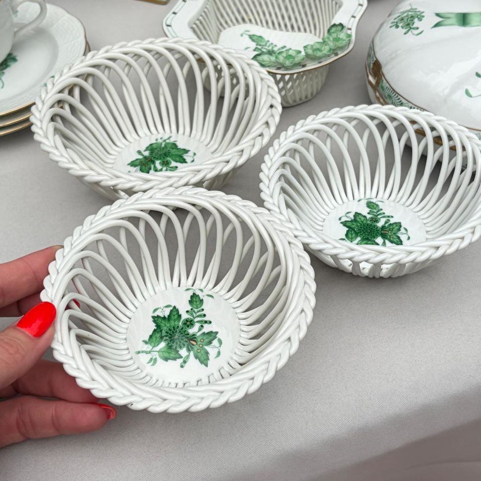 Миска с ажурным краем сухарница Herend Apponyi Chinese Bouquet предзаказ