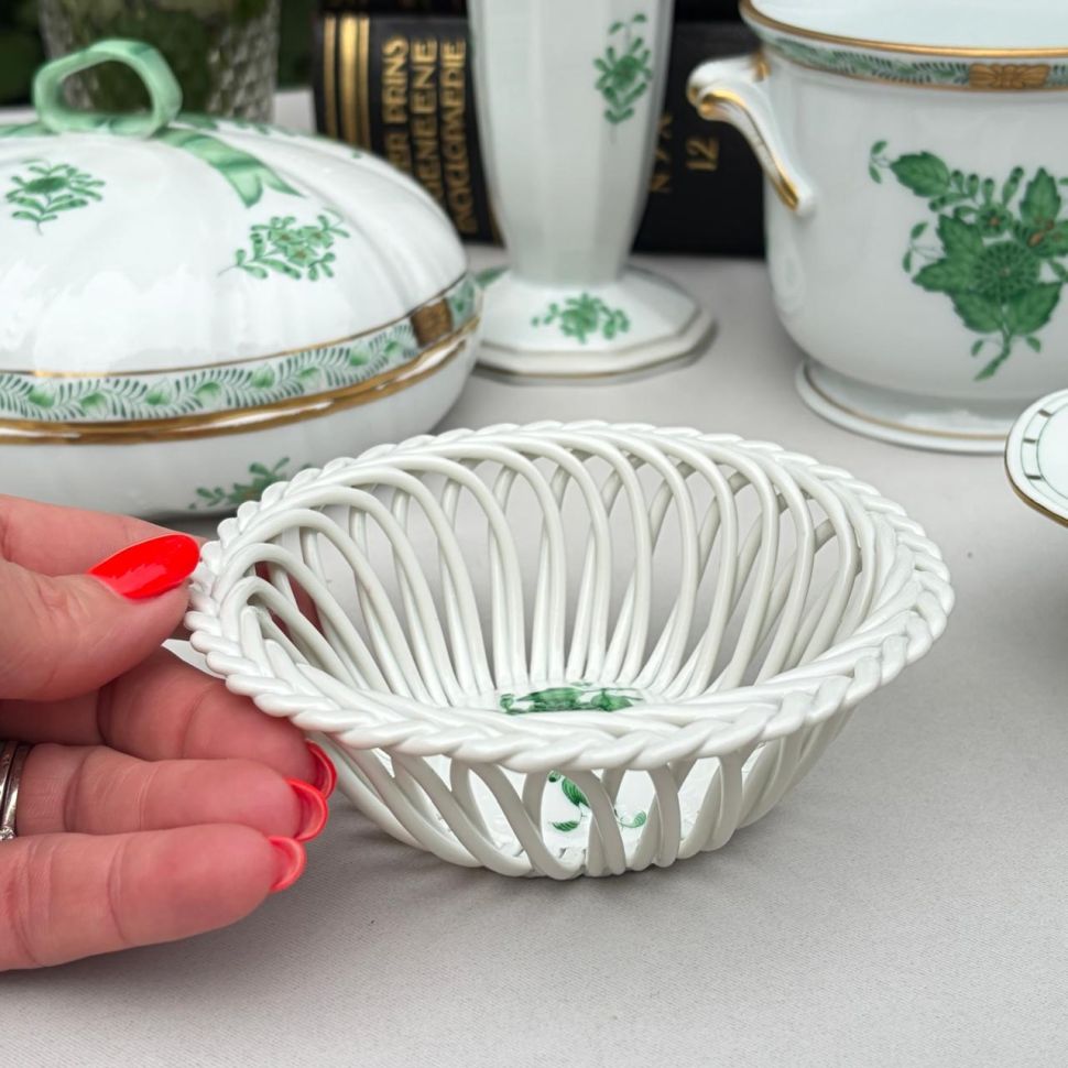 Миска с ажурным краем сухарница Herend Apponyi Chinese Bouquet предзаказ