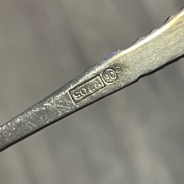 Вилка трезубец Ромашка 12 см серебрение