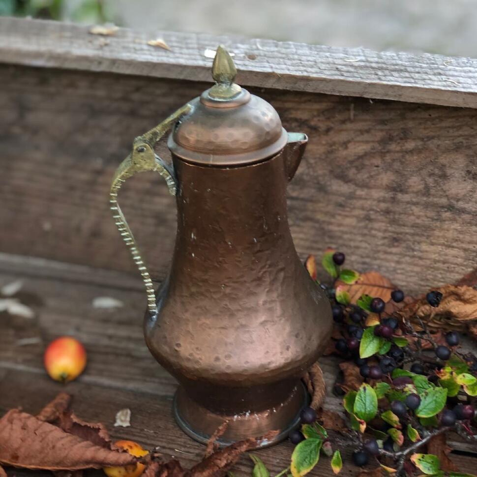 Кувшин с крышкой 700 мл медь латунь
