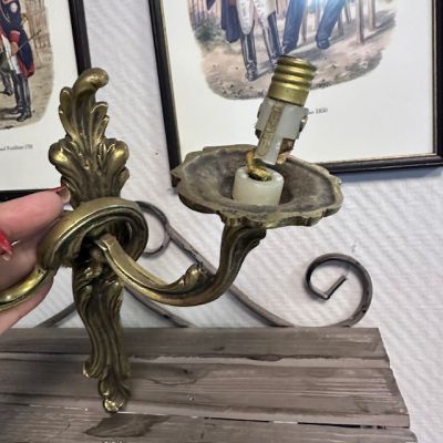 Бра настенное на 2 лампы 28 см бронза Франция  