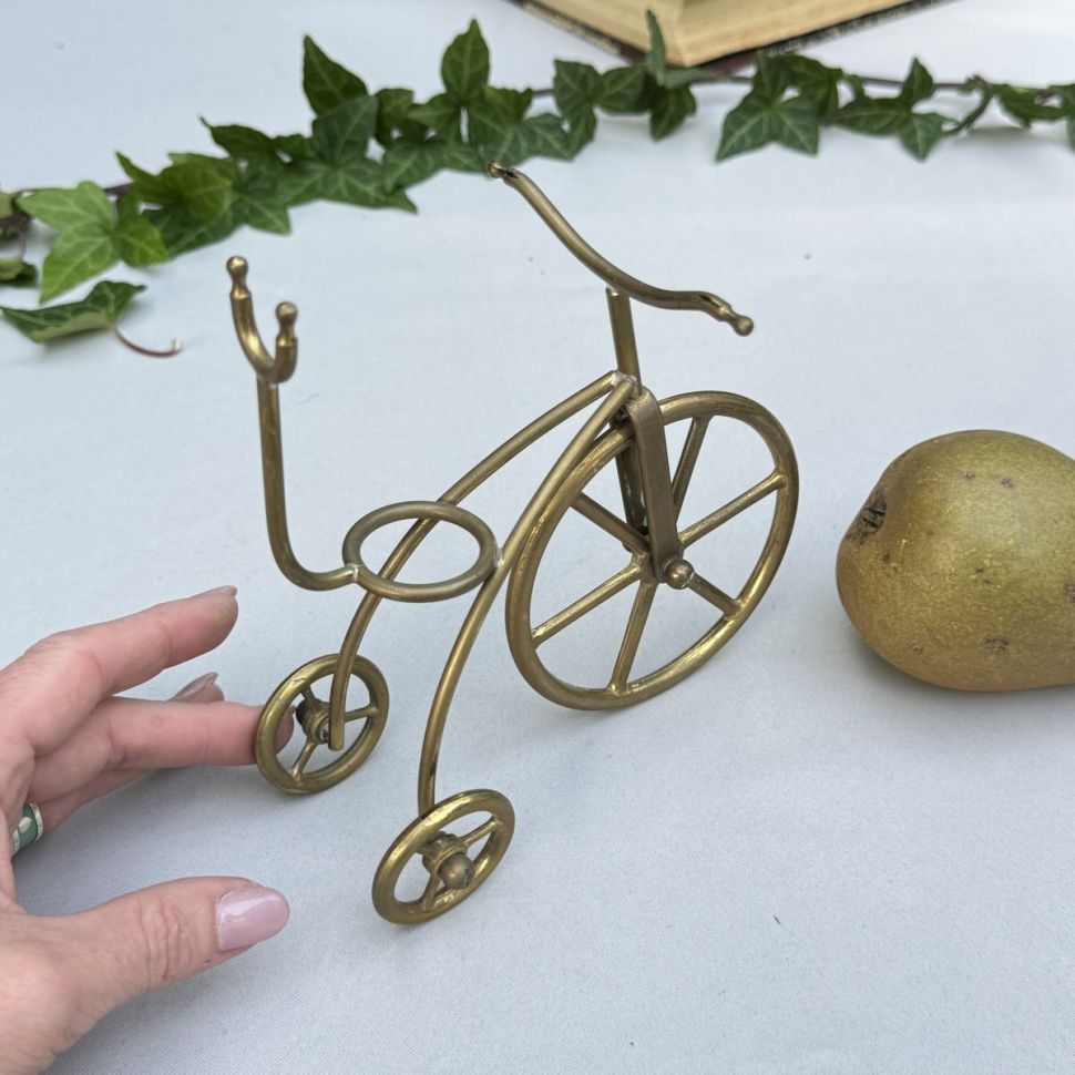 Статуэтка подставка для специй Велосипед 17 см латунь