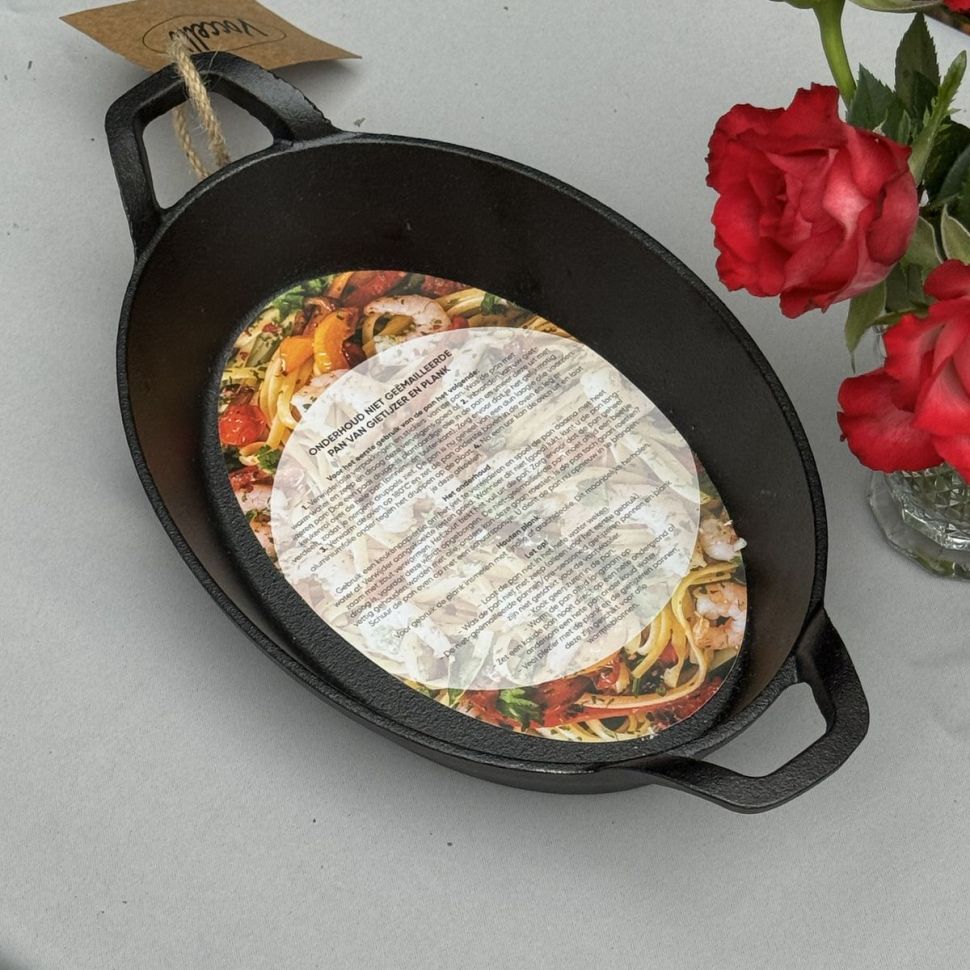 Сковорода овальная Voccelli 30 см чугун Голландия