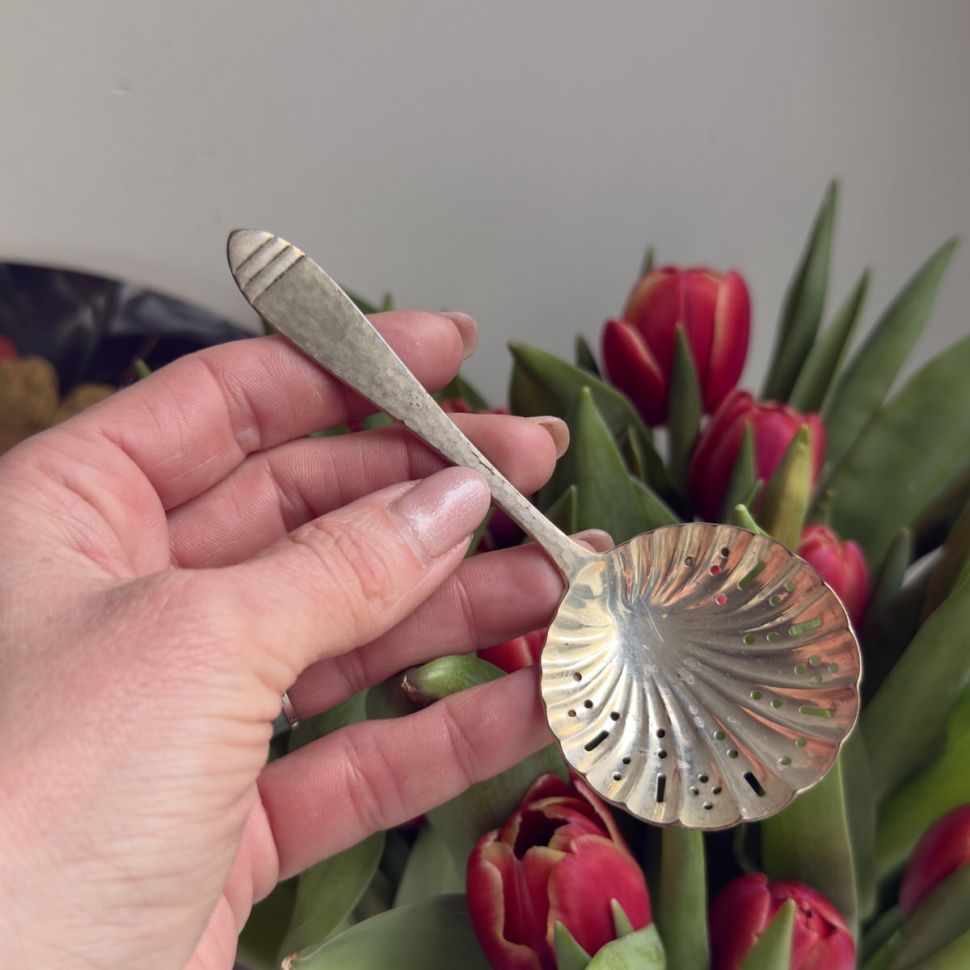 Ложка ситечко ZFV 13 см серебрение Нидерланды