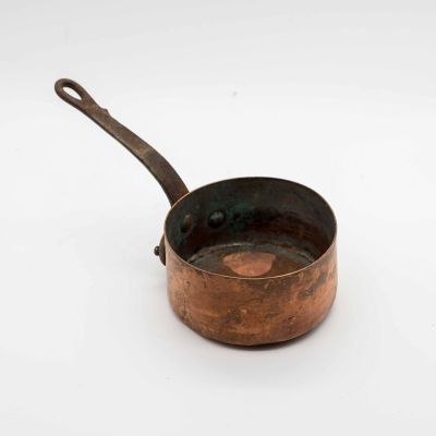 Ковш средний медь с чугунной ручкой Франция