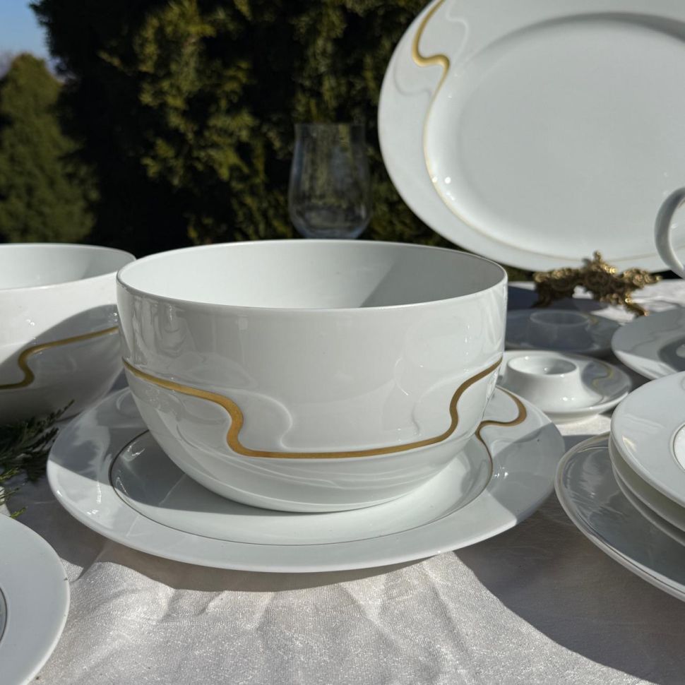 Салатник Rosenthal Asimmetria 19 см Studio linie золочение Германия