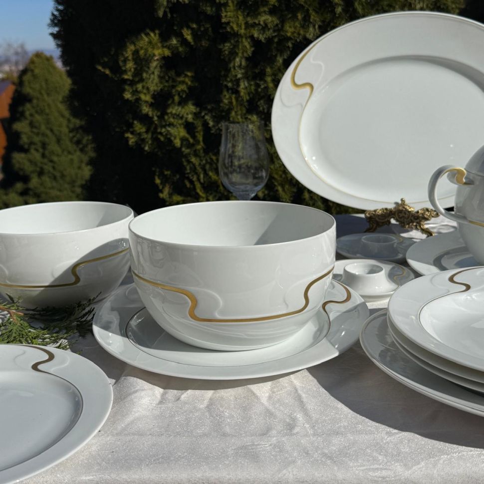 Салатник Rosenthal Asimmetria 19 см Studio linie золочение Германия