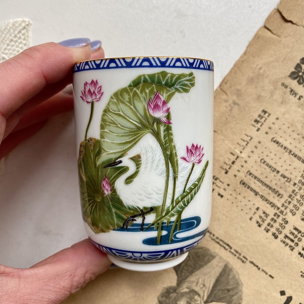 Чашка Franklin porcelain Япония 1985 г 150 мл Кувшинка