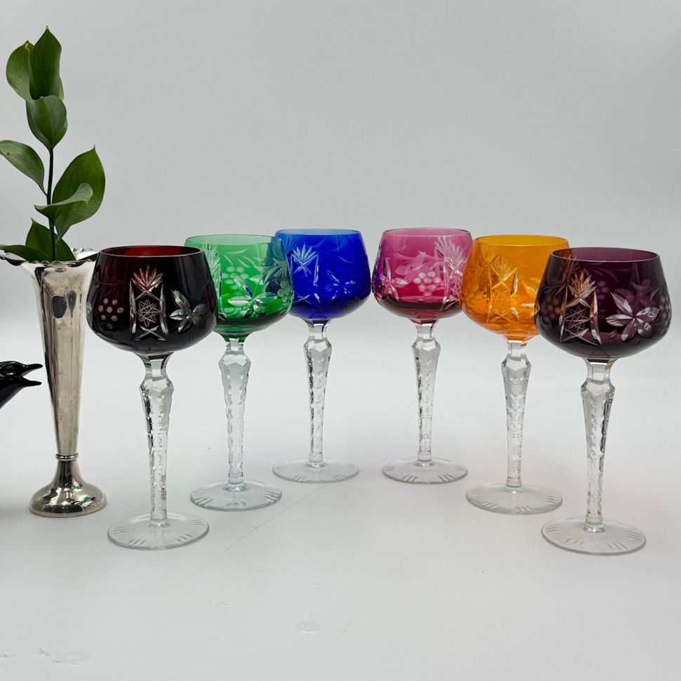 Бокал Lausitzer Glas 250 мл набор 6 шт. накладной хрусталь Германия дизайн 3