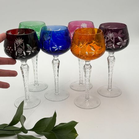 Бокал Lausitzer Glas 250 мл набор 6 шт. накладной хрусталь Германия дизайн 3
