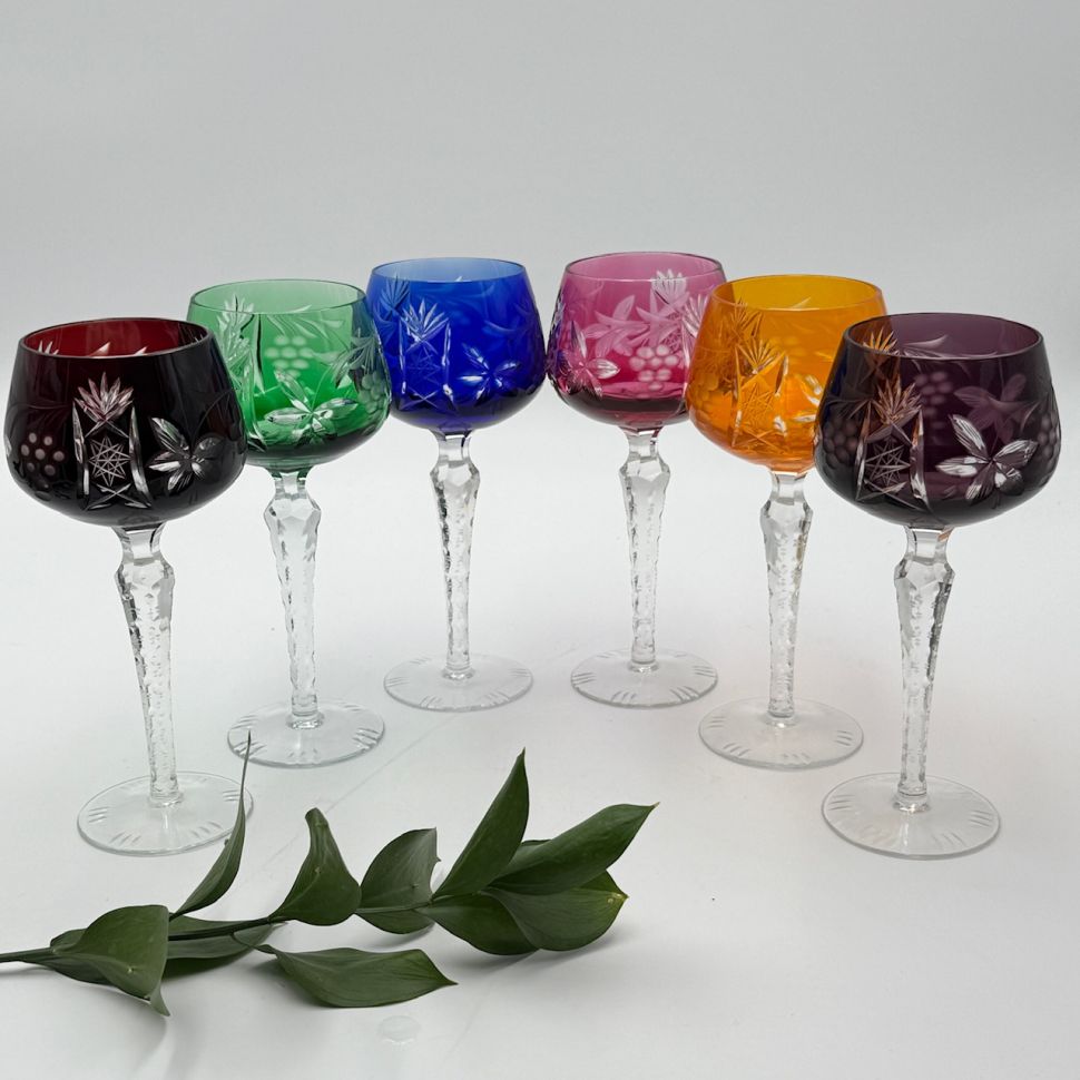 Бокал Lausitzer Glas 250 мл набор 6 шт. накладной хрусталь Германия дизайн 3