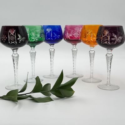 Бокал Lausitzer Glas 250 мл набор 6 шт. накладной хрусталь Германия дизайн 3