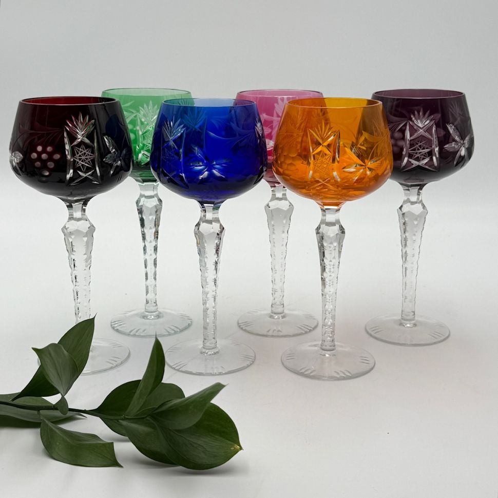 Бокал Lausitzer Glas 250 мл набор 6 шт. накладной хрусталь Германия дизайн 3