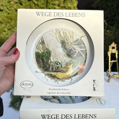 Тарелка Arzberg Birds of the Country Year Ноябрь 17 см фарфор Германия