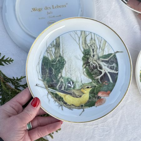 Тарелка Arzberg Birds of the Country Year Ноябрь 17 см фарфор Германия