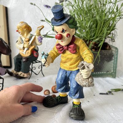 Статуэтка фигурка Клоун с рогаткой Gilde 22 см Германия 1970-е г.г.