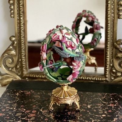 Яйцо Фаберже Колибри House of Faberge, Franklin Mint цветок лилия