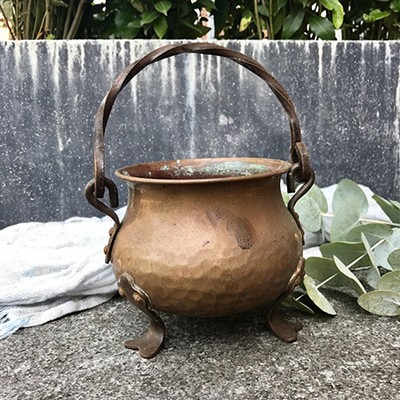 Кашпо зольник медь