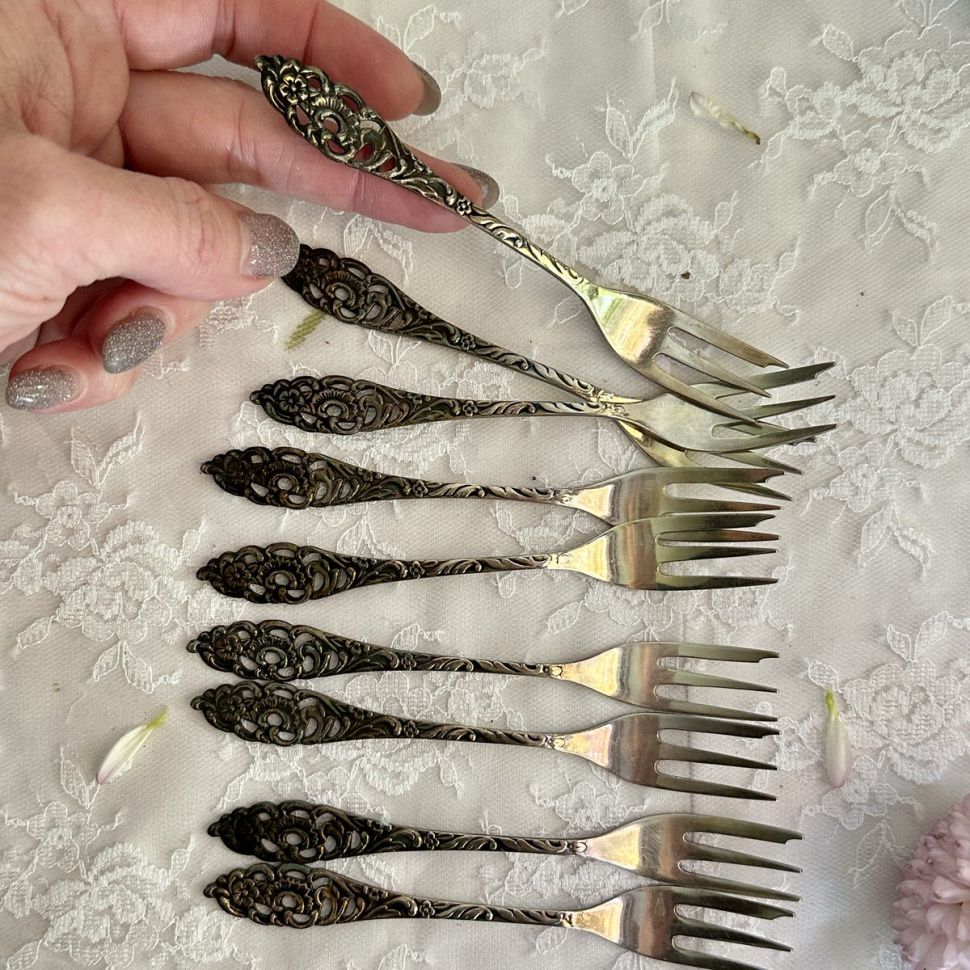 Вилка десертная 12 см мельхиор